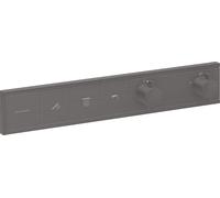 Hansgrohe Mitigeur thermostatique encastré RainSelect, 3 consommateurs, chrome noir brossé