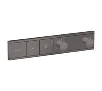 hansgrohe RainSelect Module thermostatique RainSelect encastré avec 2 fonctions, noir chromé brossé, 15380340
