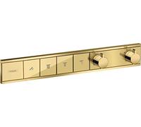 hansgrohe RainSelect Module thermostatique RainSelect encastré avec 4 fonctions, aspect doré poli, 15382990