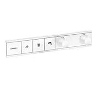 Hansgrohe Kit de finition RainSelect 15381700 – Thermostat encastré 3 sorties Blanc mat