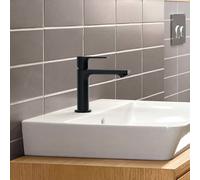 Hansgrohe Rebris E - Einhebel-Waschtischmischer 110 mit Zugstange schwarz matt
