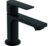 hansgrohe Rebris E mitigeur lavabo 72587670 avec timon garniture de vidange , 4 l/min à 3 bar, noir mat