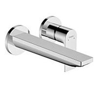 Hansgrohe Mitigeur monocommandé Rebris E – montage mural pour lavabo encastré, bec 20 cm – Chrome