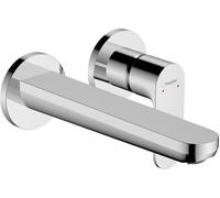 hansgrohe Rebris S Mitigeur monocommandé pour lavabo encastré pour montage mural avec bec 20 cm, saillie 200 mm, 72528000, Couleur: chrome