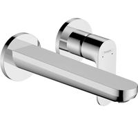 hansgrohe Rebris S Mitigeur monocommandé pour lavabo encastré pour montage mural avec bec 20 cm, saillie 200 mm, 72528000, Couleur: chrome