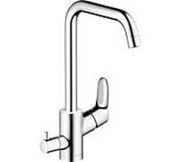 hansgrohe robinet de cuisine Focus M41 260 1jet 31823000 chromé , bec orientable, vanne d'arrêt de l'appareil