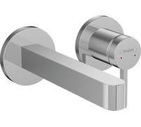 hansgrohe Finoris Mitigeur monocommandé pour lavabo encastré pour montage mural avec bec 16,5 cm, saillie 168 mm, 76051000, Couleur: chrome