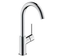 Hansgrohe Robinet de lavabo Talis - 21 cm - bec haut - bec pivotant - vidage à bouton-poussoir - chrome 32082000