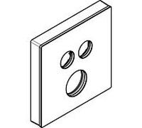 hansgrohe rosette 155 / 155mm Douche Select verre 92623400 Thermostat UP 2 Verbraucher blanc / chromé