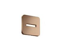 hansgrohe rosace 35214310 130x130mm, softsquare, montage mural, or rouge brossé