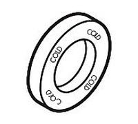 hansgrohe rosette Axor Citterio 3 trous 96754000 mitigeur lavabo froid chromé modèle de paroi