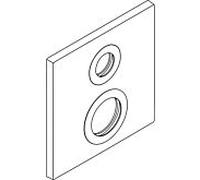 hansgrohe rosette Axor Citterio caché, chromé , pour thermostat