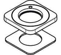 hansgrohe rosette Axor Citterio E lavabo- 92190000 mélangeur chrome