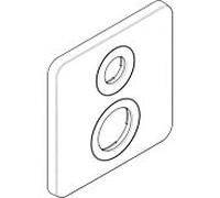 Hansgrohe hansgrohe Rosace Axor Citterio M Thermostat encastré avec robinet d'arrêt chrome Quantité:1