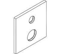 hansgrohe rosette Axor Massaud thermostat 98686000 robinet d'arrêt marqué chrome