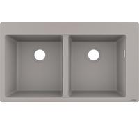 Hansgrohe S 51 évier en granit 86x49 cm gris/graphite/onyx 43316380