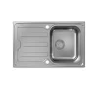 hansgrohe S44 Evier encastré 342, acier inoxydable, avec égouttoir court, 790x500mm, 43364800