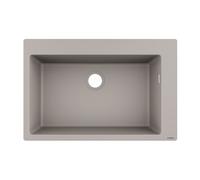 hansgrohe encastrer match0 43313380770 x 510 mm, cuve principale 2000 , trou pour robinetterie prédéfini, gris béton