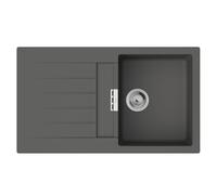 hansgrohe évier encastré 43356290 750x490mm, cuve principale et supplémentaire, 840x480mm, gris pierre