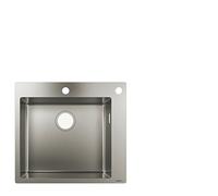 Hansgrohe Évier encastré S712-F450 acier inoxydable 1 cuvette principale prépercé 43305800