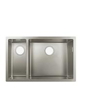 hansgrohe S71 S719-U655 Evier encastré sous plan 180/450, acier inoxydable, 43429800