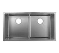 Hansgrohe Évier encastré S719-U765 43430800 Acier inoxydable 370x370mm 2 piscines principales