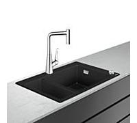 hansgrohe Select combinaison évier 43215000 770 x 510 mm, avec sBox, 1 cuve principale et supplémentaire, chromé