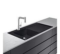 hansgrohe Select combinaison évier 43227000 1050 x 510 mm, 1 bac principal à gauche, égouttoir, chromé