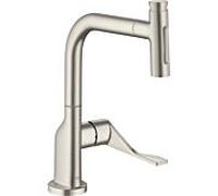 hansgrohe Select mitigeur d'évier 39863800 avec douchette extractible, aspect acier inoxydable