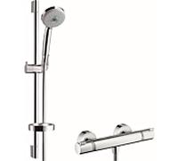 hansgrohe set de douche Croma 100 multi 27086000 chromé , avec tige de 65 cm Unica c