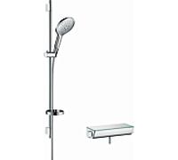 hansgrohe set de douche Ecostat Select 27037000 Combi, chromé , DN 15, barre 90cm