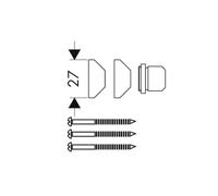 hansgrohe Set de montage d'angle pour Raindance Unica'S et PuraVida Unica, 28694000,