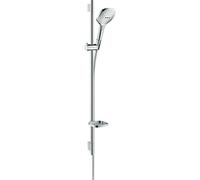 Hansgrohe Raindance Select E set de douche 120 3jet EcoSmart avec barre de douche 90 cm et porte-savon, 26623, Coloris: chrome - 26623000