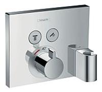 Hansgrohe Set de finition mitigeur thermostatique ShowerSelect 15765000 – 2 sorties encastré, chromé