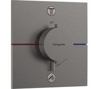 Hansgrohe Mitigeur thermostatique ShowerSelect Comfort E 15572340 UP pour 2, chrome noir brossé