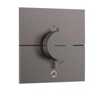 hansgrohe ShowerSelect Comfort E Thermostat 15575340 UP, pour 1 Verbraucher et une sortie supplémentaire, chrome noir brossé