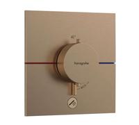 hansgrohe ShowerSelect Comfort E Thermostat 15575140 UP, pour 1 Verbraucher et une sortie supplémentaire, bronze brossé