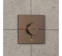 hansgrohe ShowerSelect Comfort E Thermostat 15575140 UP, pour 1 Verbraucher et une sortie supplémentaire, bronze brossé