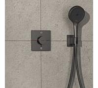 hansgrohe ShowerSelect Comfort E thermostat 15572340 UP, pour 2 consommateurs, sans combinaison de sécurité EN 1717, chrome noir brossé