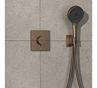 hansgrohe ShowerSelect Comfort E thermostat 15578140 UP, pour 2 consommateurs, avec combinaison de sécurité EN 1717, bronze brossé