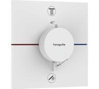 hansgrohe ShowerSelect thermostat Comfort E 15578700 UP, pour 2 Verbraucher , avec combinaison de sécurité EN 1717, blanc mat