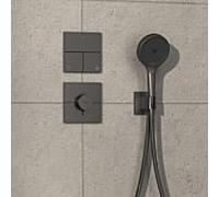 hansgrohe ShowerSelect Comfort E valve 15573340 UP, pour 3 consommateurs, chrome noir brossé