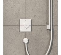hansgrohe ShowerSelect Comfort Q thermostat, encastrÃ©, 1 consommateur, rosace Soft Edge, avec touche, 15581, Coloris: Blanc Mat - 15581700