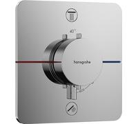 hansgrohe ShowerSelect Comfort Q - Mitigeur thermostatique in ombinaison de sécurité intégrée, Robinet encastré avec arrêt de sécurité (SafetyStop) à 40°C, Thermostat 2 sorties, Chromé