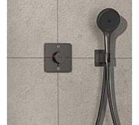 hansgrohe ShowerSelect Comfort Q thermostat 15586340 UP, pour 2 consommateurs, avec combinaison de sécurité EN 1717, chrome noir brossé