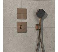 hansgrohe ShowerSelect Comfort Q thermostat 15589140 UP, pour 1 consommateur et une sortie supplémentaire, bronze brossé