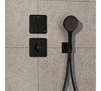hansgrohe ShowerSelect Comfort Q thermostat 15589670 UP, pour 1 consommateur et une prise supplémentaire, noir mat