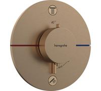 hansgrohe ShowerSelect thermostat de douche Comfort S 15556140 bronze brossé, encastré, pour 2 Verbraucher , avec combinaison de sécurité intégrée