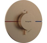 hansgrohe ShowerSelect Comfort S thermostat, encastrÃ©, 1 consommateur, rosace ronde, 15559, Coloris: Bronze brossÃ© - 15559140
