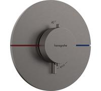hansgrohe ShowerSelect Comfort S thermostat, encastrÃ©, 1 consommateur, rosace ronde, 15559, Coloris: Chrome noir brossÃ© - 15559340